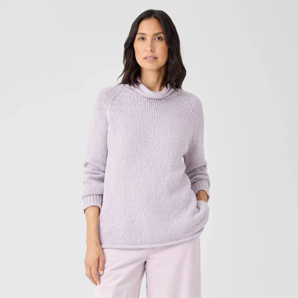 Eileen Fisher Raglan Turtleneck Pullover - Picture 2 of 11